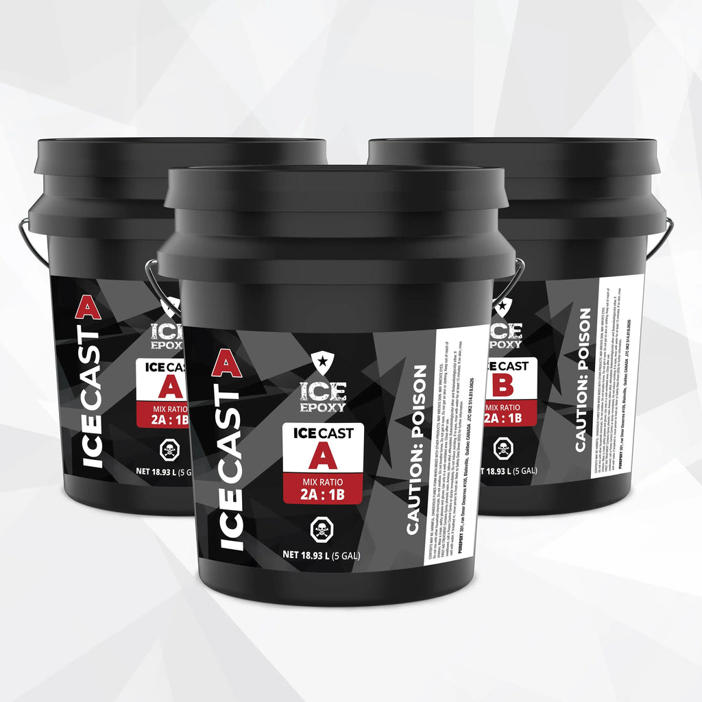 ICE EPOXY | ICE CAST Crystal Clear Epoxy Resin 15 Gal Kit | #1 Choice of Woodworkers Ice Epoxy