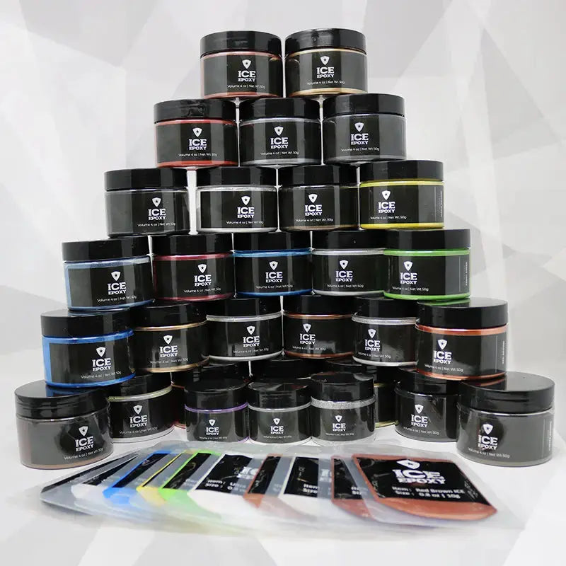ICE EPOXY Metallic Pigment Powder - 12oz Silver Black Ice Mica For Resin Art, Jewelry & Crafts